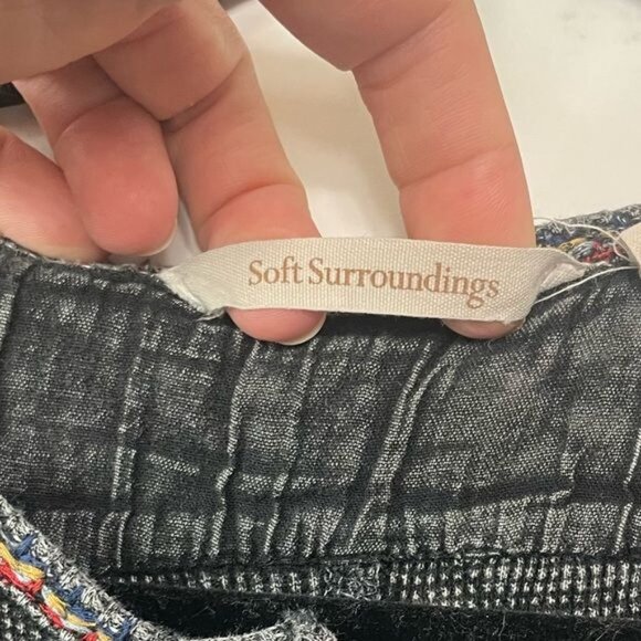 Soft Surroundings Cobi Thermal Velvet Trim Shirt Black Lightweight Size Medium - Picture 6 of 8